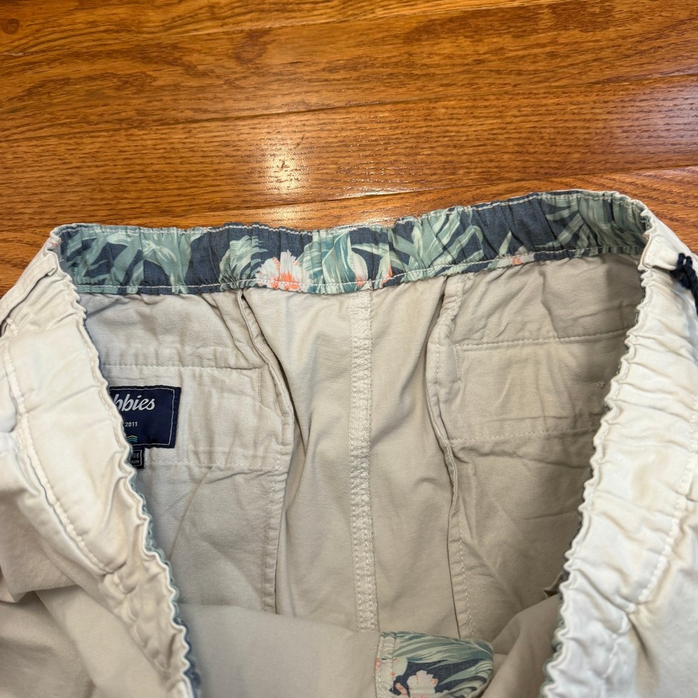 Chubbies The Glacier Crushes Originals Pants Mens 2XL 32" Beige Elastic Waist - Picture 6 of 16